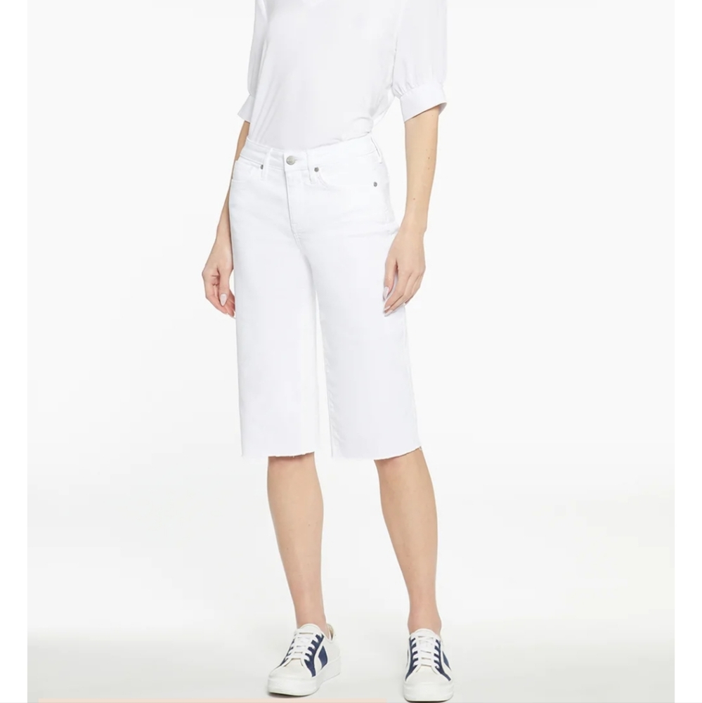NYDJ Kristie '80s Bermuda Denim Shorts With Raw Hems